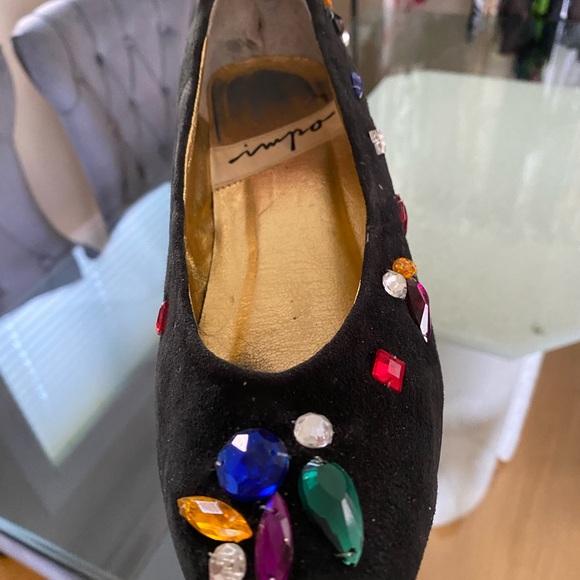 Black suede shoes with stones - Picture 3 of 4